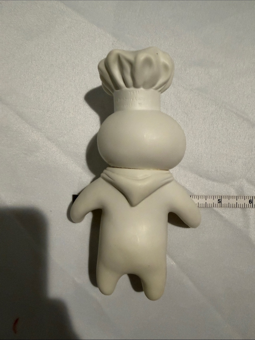 1971 Vintage Pillsbury Doughboy White Vinyl Figure with Blue Details - Picture 6 of 6